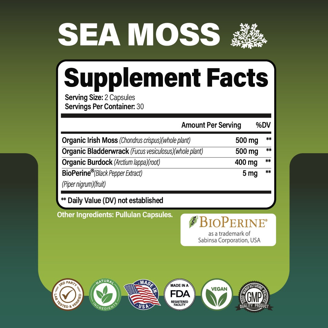 3 x Jars SEA MOSS PLUS - 180 Capsules